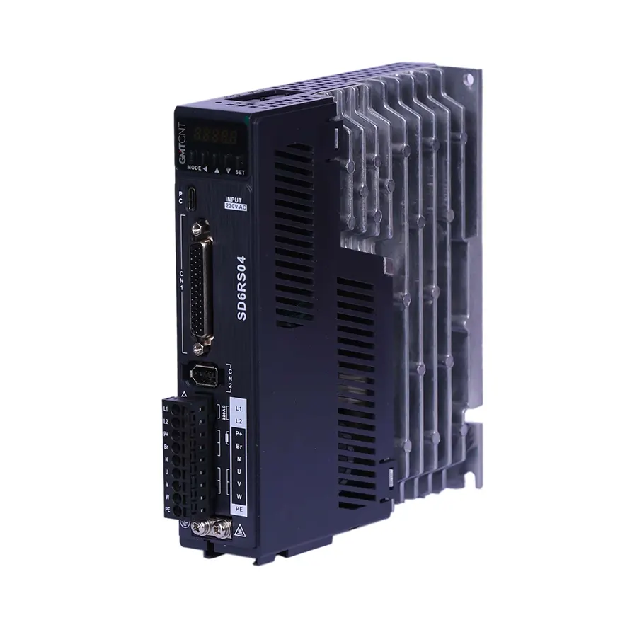SD6RS04 3 GMTCNT SD6RS04 servo sürücü; hassas hız ve pozisyon kontrolü sunar. Endüstriyel otomasyon uygulamaları için güvenilir ve yüksek performanslı çözüm. GMTCNT SD6RS04 servo driver; provides precise speed and position control. A reliable and high-performance solution for industrial automation applications.